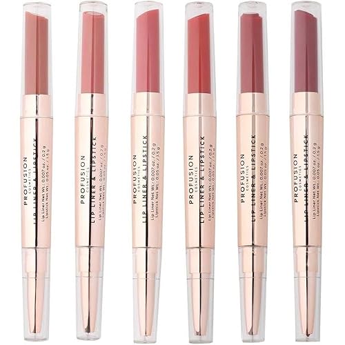 Profusion Cosmetics Lunar Lips Dual-Ended Lipstick and Gloss Set, Vibrant Colour with Shine, Bold Pigment, Vegan & Cruelty-Free Lip Makeup
