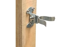 NIDAYE 1-5/8" Flat Back Wall Mount Fork Gate Latch - Gate Latch Hardware with Screws or Lag Bolt for Gate Frames, Easily Mounts to Wooden Gate Post or Wall