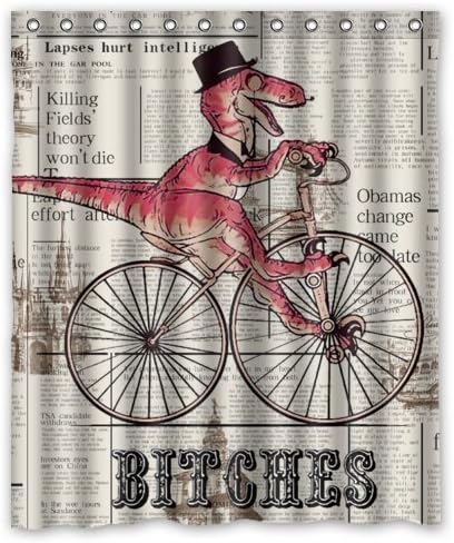 Bath Bicycle Waterproof Bathroom Shower Curtain (60" x 72" )