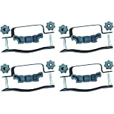 QccHieUs Roof Clamp Car Van Mounting Fitting Kit Cargo Box Mounting Bracket Car Roof Cargo Rack Connector, 4 Pieces