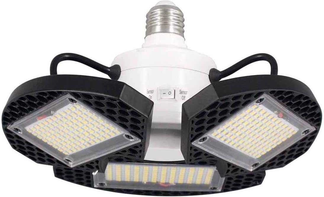 LED Garage Lights Motion Activated,100W Deformable LED