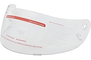 XFMT Motorcycle Flip Up Full Face Helmet Visor Faceshield Anti Scratch/Fog/UV, Clear