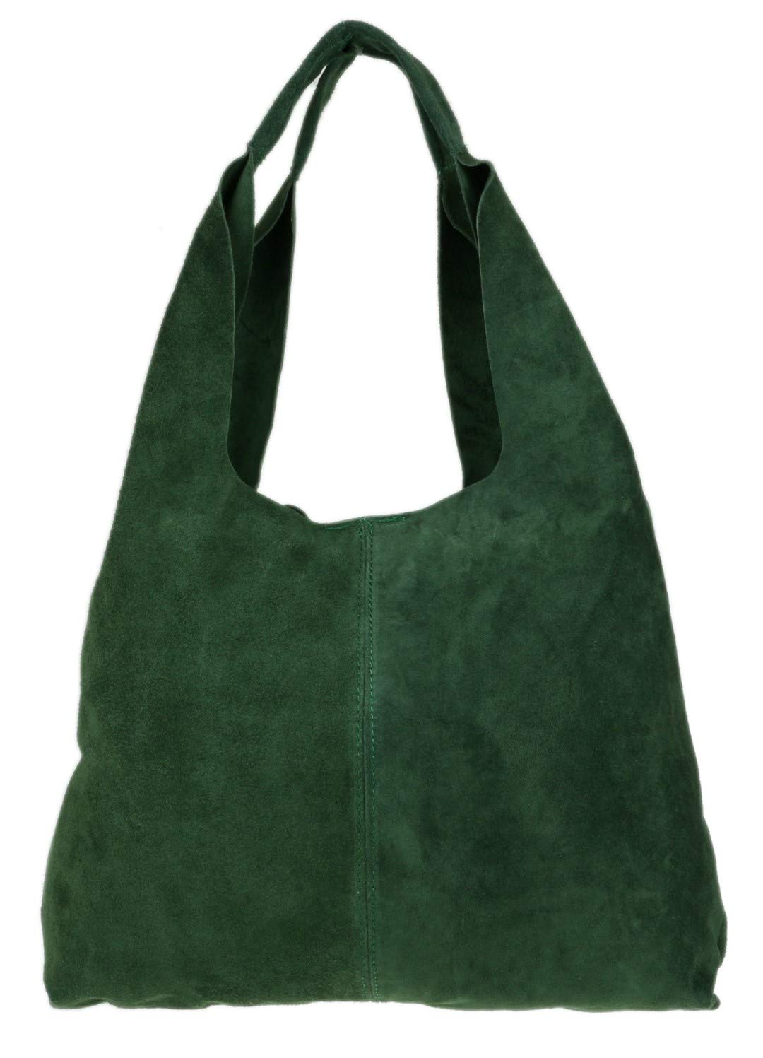 Girly Handbags Womens Plain Open Shoulder Bag (Dark Green)