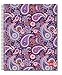 Miquelrius Medium Spiral Bound Notebook, Purple Paisley (6.5 x 8, 4-Subject, College Ruled)