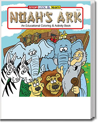 Noah's Ark Kid's Educational Coloring & Activity Books in Bulk (25-pack) Ideal for Sunday schools & churches.
