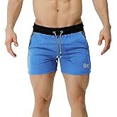 BROKIG Men's 5" Gym Bodybuilding Shorts Running Workout Lightweight Shorts Elastic Waistband with Pockets