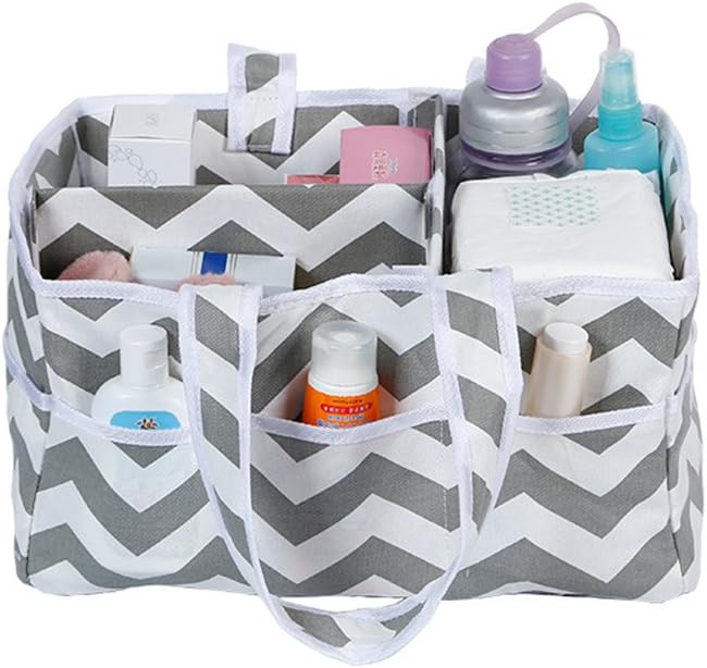 Businda Baby Storage Basket, Travel Bag for Baby Diaper Caddy Organizer,Storage Caddy Holds Bag and Baby Skin Care Products