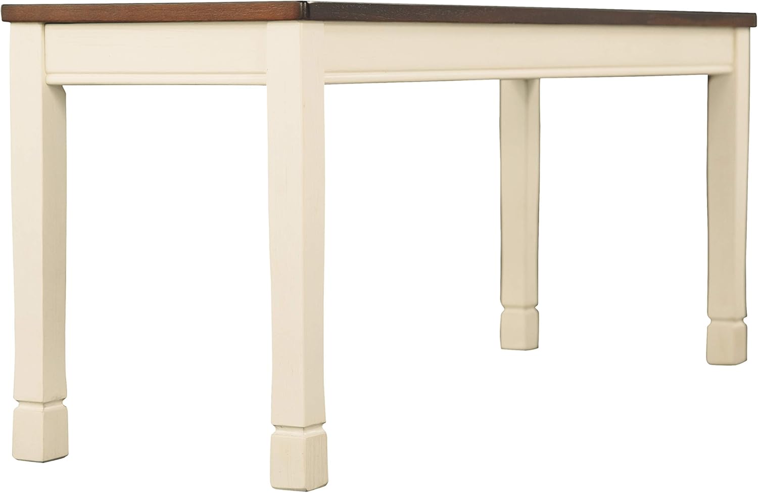 Signature Design by Ashley Whitesburg Dining Room Bench, Brown/Cottage White - Table Benches