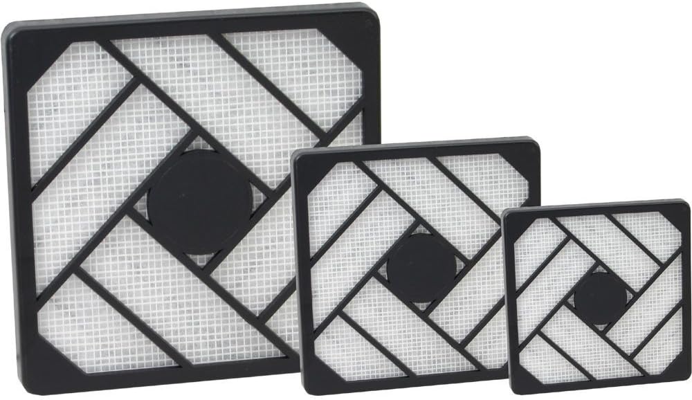 Filter + installation cartridge, InLine®, 120x120mm, Black / White