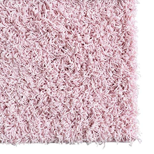 image for iCustomRug Cozy and Soft Solid Shag Mat 2X3 Blush Pink Ideal to Enhanc