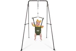 Infant Master Baby Jumper, Stand for Jumper and Bouncers w/Adjustable Seat Bag, Sturdy Frame Structure for Baby Bouncing & Swing Jumper w/Steel Spring, Wise Gift Choice for Infant & Toddler, Green
