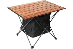 ROCK CLOUD Portable Camping Table Ultralight Aluminum Camp Table with Storage Bag Folding Beach Table for Camping Hiking Backpacking Outdoor Picnic, Size M