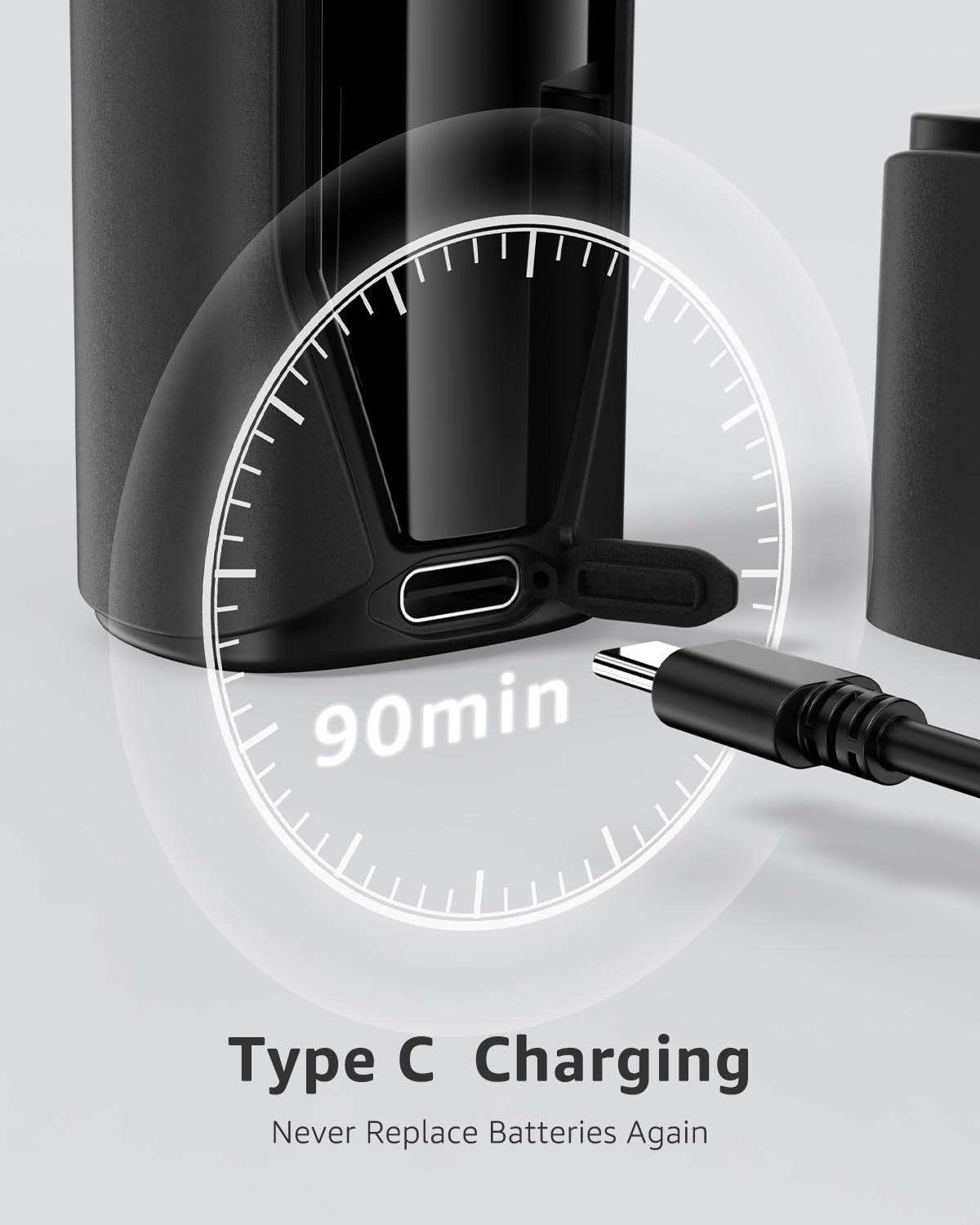 MANSPOT Nose Hair Trimmer Ear Trimmer for Men - 10000 RPM Powerful Electric Mag-Vacuum Ear Nose Trimmer Facial Eyebrow Trimmer with Vacuum Cleaning System, Wet/Dry IPX7 Waterproof,Type-C Rechargeable