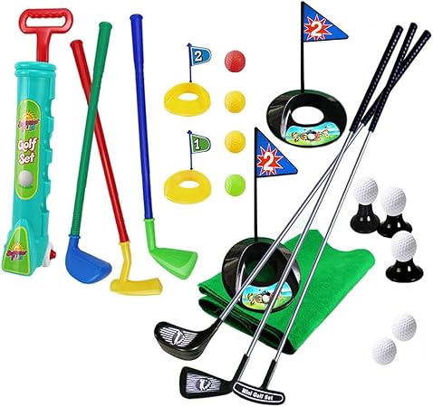 Amazon Sowofa Golf Pro おもちゃ遊びセットゴルファー練習フルセット1 6歳の子供のためのカート ゴルフ おもちゃ