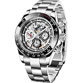 RollsTimi Pagani Design Men&rsquo;s Watch, 40 mm, Rainbow Diamond Chronograph | Automatic mechanical movement, stainless steel case, water-resistant, skeletonized design