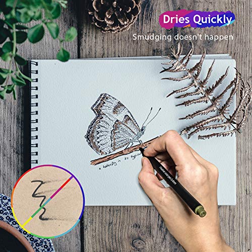Journal Planner Pens, Arcobis 12 Fineliner Color Pens Fine Point Marker Pens Fine Line Drawing Writing Pen for Journal Planner Note Calendar Coloring Office School Supplies Art Projects