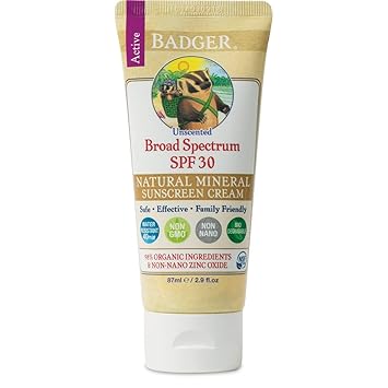 Badger SPF 30 Unscented Sunscreen 2.9 oz (87 ml)