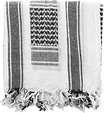 White & Black Military Shemagh Arab Tactical Desert Keffiyeh Scarf