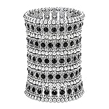 Szxc Jewelry Women's Multilayer Crystal Stretch Bracelet 5 Row