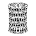 Szxc Jewelry Women's Multilayer Crystal Stretch Bracelet 5 Row