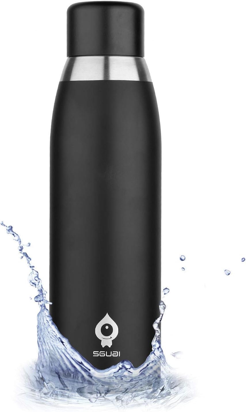 PYRUS HoLead-RYRUS Smart Water Bottle Cup Drinking Container Instant Temperature Display & Warning with LCD Touch Screen Ideal for Running Office Home Gym Yoga Camping Outdoors