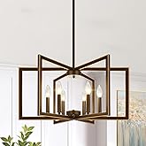 25"Modern Oil-Rubbed Bronze No Assembly Required Chandelier for Dining Room, Oil-Rubbed Bronze Dining Room Light Fixture Over