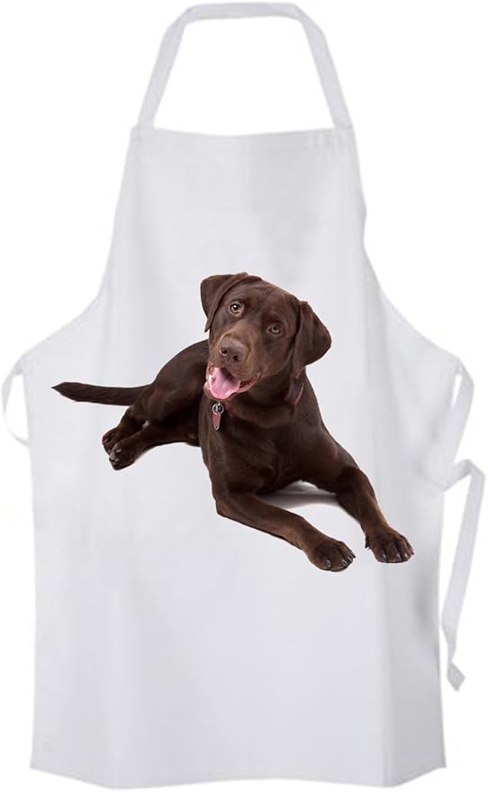 Chocolate Labrador Dog Chef's Kitchen Apron Amazon.co.uk Clothing