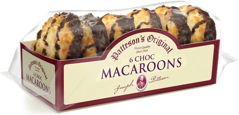 Pattesons Original Chocolate Coated Coconut Macaroons 6 Pack
