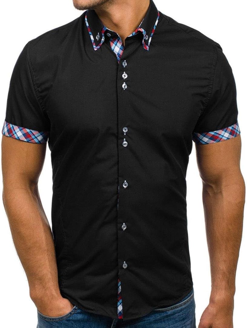 YOCheerful Men's Polo Shirt Tee Top Blouse T-Shirt Business Workwear bar Party