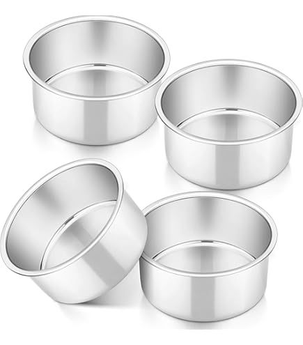 Lot De 3 Moules à Gâteau Ronds Kichvoe - 10, 15 Et 20 Cm, Acier Carbone Antiadhésif - Pour Gâteaux, Cheesecakes, Pizzas Moules à Gâteau Empilables Cuisine