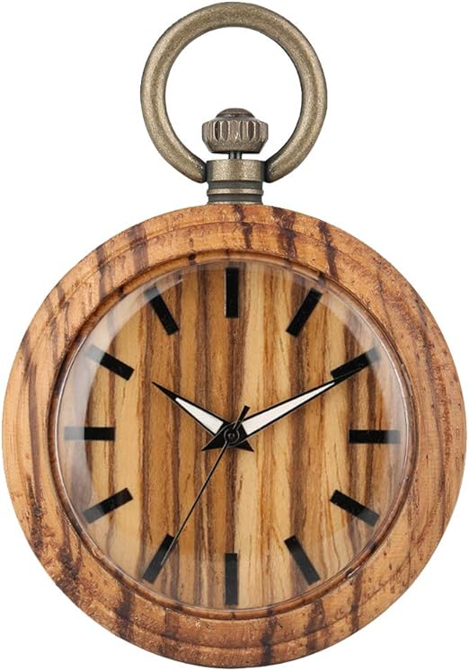Wooden pocket watch Clearance