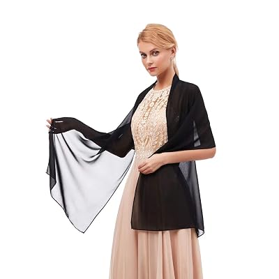 AlfaBridal Womens Fashion Chiffon Wraps Scarve Shawls for Bridal Evening Party