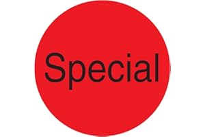 DayMark Safety Systems DuraMark IT112003 Permanent Circle Deli Label, Special, 1-Inch Diameter, Fluorescent Red (Roll of 1000