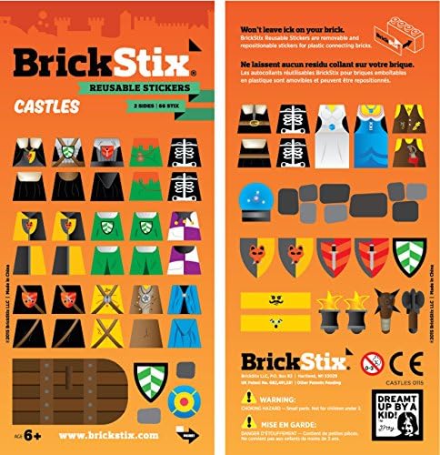 BrickStix Castles Reusable Stickers
