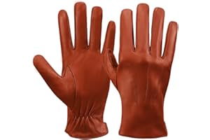 MGGMOKAY MGGM collection Mens Luxury Nappa Lambskin Leather Gloves Cashmere Lining