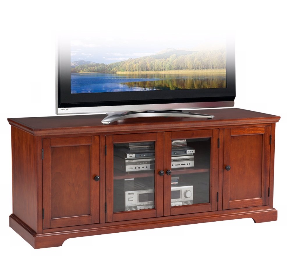 TV Stand, 60Inch Cherry Hardwood, Entertainment Center/Storage