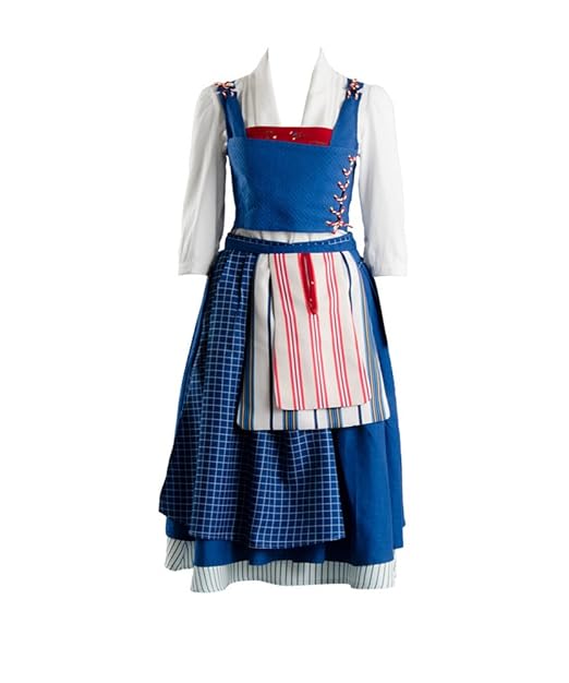 Jeylu Beauty And The Beast 2017 Film Belle Emma Watson Cosplay Costume Maid Suit Dress Cosplay Costume