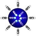 SumDirect Pack of 12/30/50/100 Colorful LED Mini Non-Blinking Lights for Paper Lanterns Balloons Floral Wedding Halloween Christmas Party Decoration Centerpieces (12, Blue)
