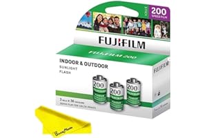 Fujifilm Fujicolor 200 Color Negative Film - Vivid Color Prints in Daylight & Flash (35mm Roll Film, 36 Exposures) - 3 Rolls