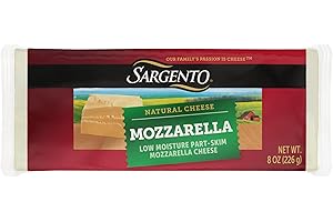Sargento Natural Mozzarella Block Cheese, 8 oz
