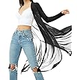 BelleLovin Womens Sexy Sheer Long Sleeve Cardigan See Through Mesh Cover Up