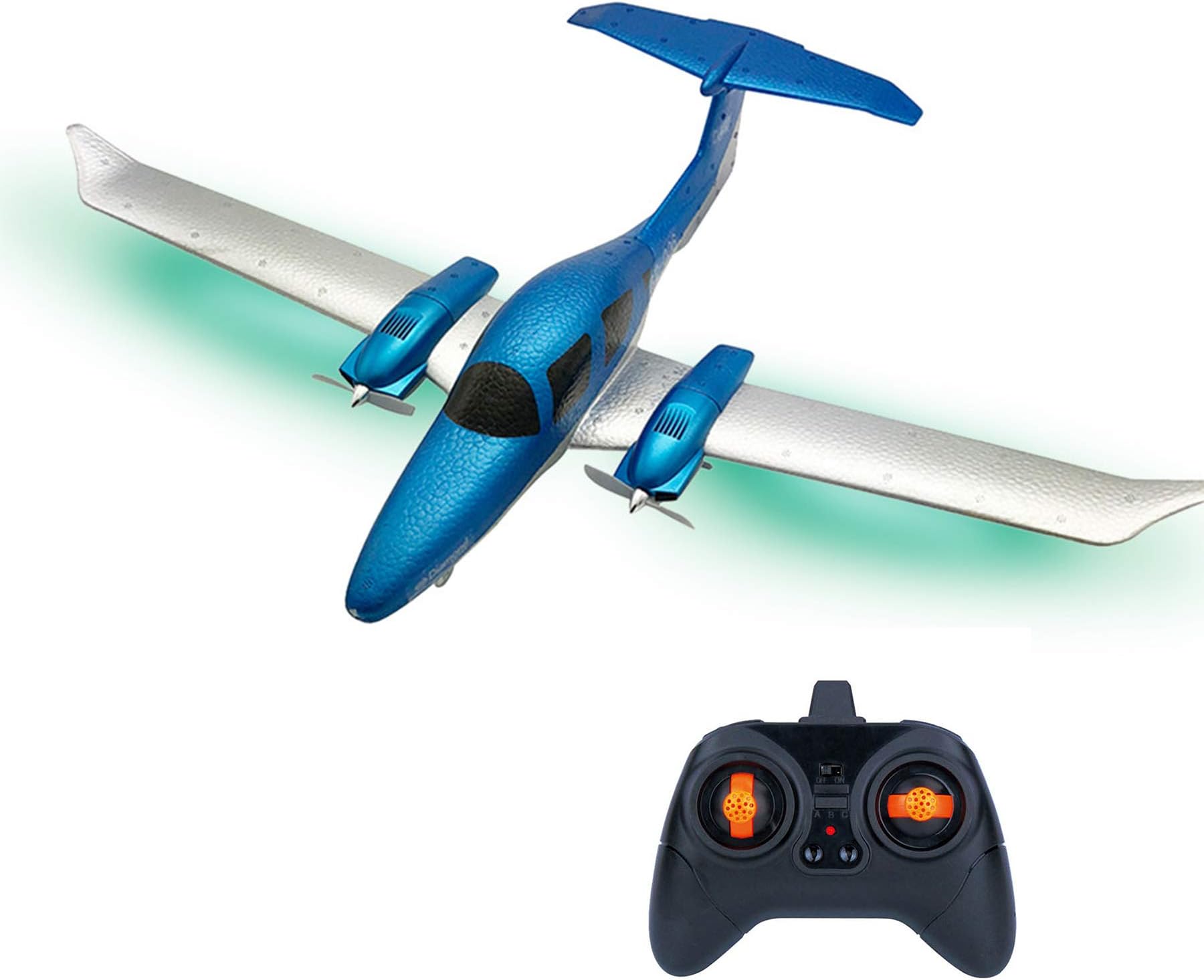 RC Airplane Ready to Fly with 2.4GHz Control Remote Control Airplane Mini RTF RC Toys Aircraft, 6-Axis Gyro, One-Key Return Function, Easy to Fly for Beginners (Blue)