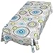 Whimsy Circle Contemporary Print Indoor/Outdoor Vinyl Flannel Backed Tablecloth - 52 x 90 Oblong