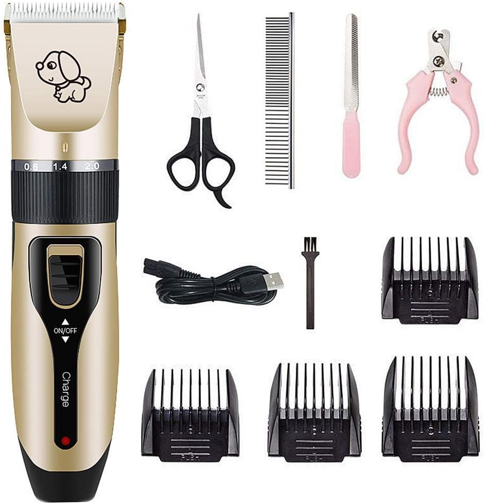 oneisall dog shaver clippers low noise rechargeable cordless electric quiet hair clippers set for dog cat