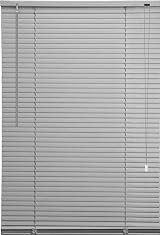Funky Gadgets Silver Grey PVC Venetian Blinds 195x150cm Easy Fit
