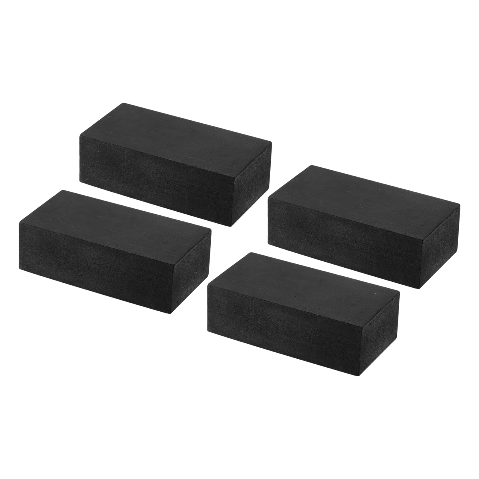 PATIKIL Rubber Anti-Vibration Pads, 4 Pcs Square Vibration Isolation Mats 4" x 2" x 1.2" for HVAC Air Conditioner Air Compressor Washer Dryer, Black