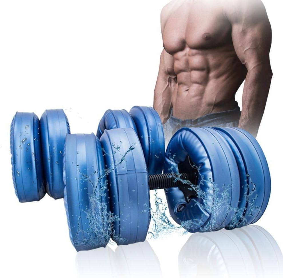 LONGH A Pair New Flexible Water Dumbbell Heavey Weight Dumbbell Gym Home Exercise Equipment Black For Bodybuilding (Color : Blue, Size : 5-10KG pair of dumbbells)
