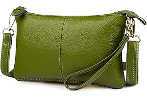 Artwell Genuine Leather Clutch Wallet For Women Wristlet Envelop Crossbody Purse Card Shoulder Bag