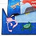 Eric Carle Elementary World Map Kids Machine Washable Area Rug Blue/Red, 4'11