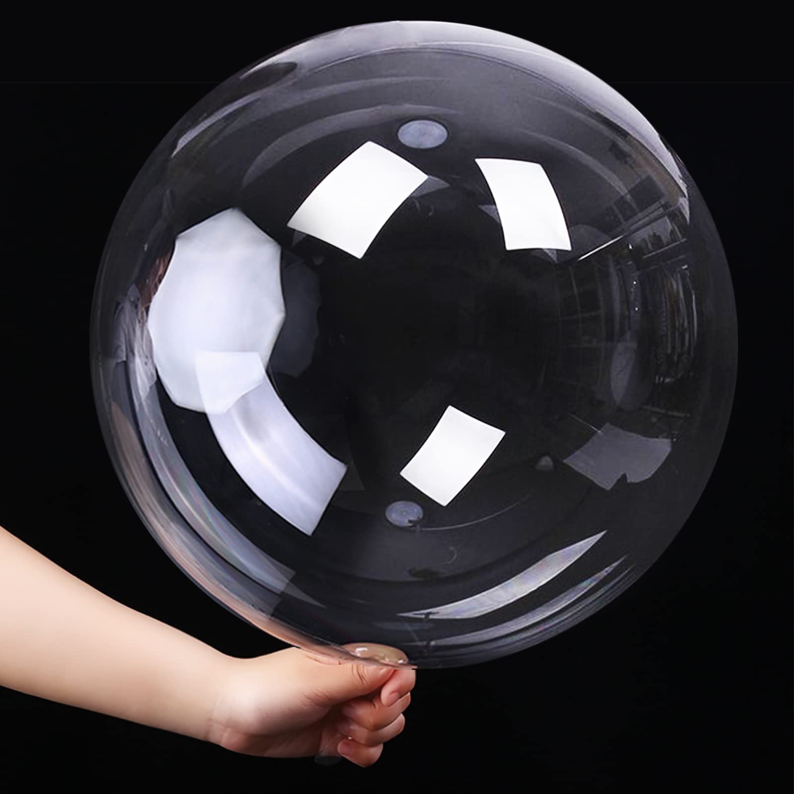 Bealif Large Bobo Balloons, 10 Pcs 20 Inch Clear Balloons Pack, Bubble Transparent Balloon Fillable for Photo Shoot Birthday Party Wedding Engagement Baby Shower Anniversary Decoration